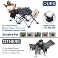 thumbnail image 5 of Reclining Beach Chair for Adults, 8-Legged Camping Chair with Foot Rest, Orange, 5 of 9