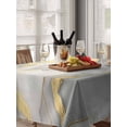 thumbnail image 6 of Marble Grey Table Cloth, Modern Gold Luxury Neutral Texture Waterproof Tablecloth for Rectangle Tables, Reusable Washable Fabric Table Cover for Restaurant Kitchen Dining Tables 60"x102", 6 of 6
