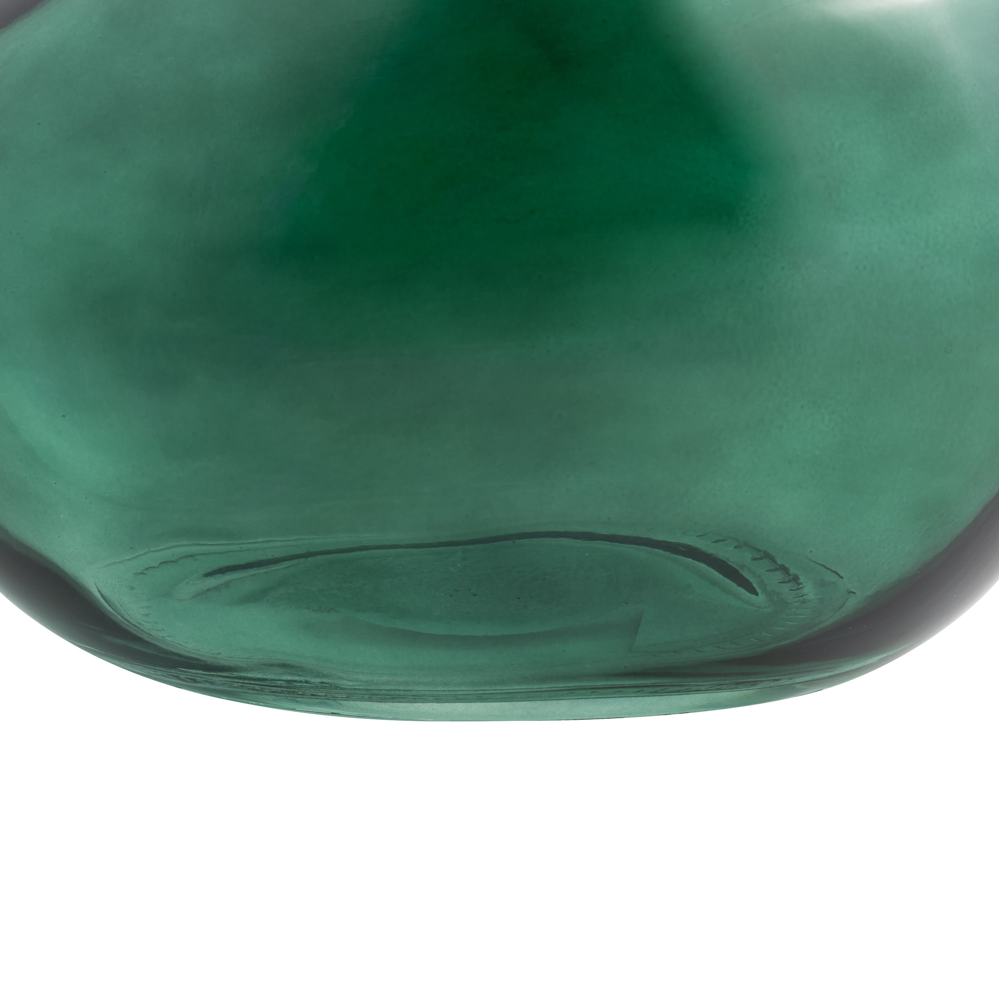 Mainstays Green Glass Decorative Vase, 7.3 in