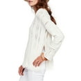 thumbnail image 3 of Free People Womens Distressed Pullover Sweater, Off-White, X-Small, 3 of 3