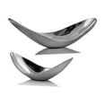 thumbnail image 4 of Sesgo Twisted Bowl, Silver, Aluminum, Modern Home Decor Accent, Serving Bowl for Fruit, Nuts, Popcorn and Chips, Decoration Centerpiece for Coffee Table or Change Dish and Key Holder, 13" x 5" x 5.5", 4 of 5