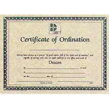 deacon certificate ordination parchment pack