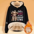 thumbnail image 2 of Hoodie for Women Highland Cattle Long Sleeve Sweatshirt Fall Casual Pullover Top, 2 of 3