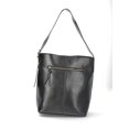 thumbnail image 2 of Time and Tru Women's Birdie Faux Leather Bucket Mid Sized Handbag, Black, 2 of 6