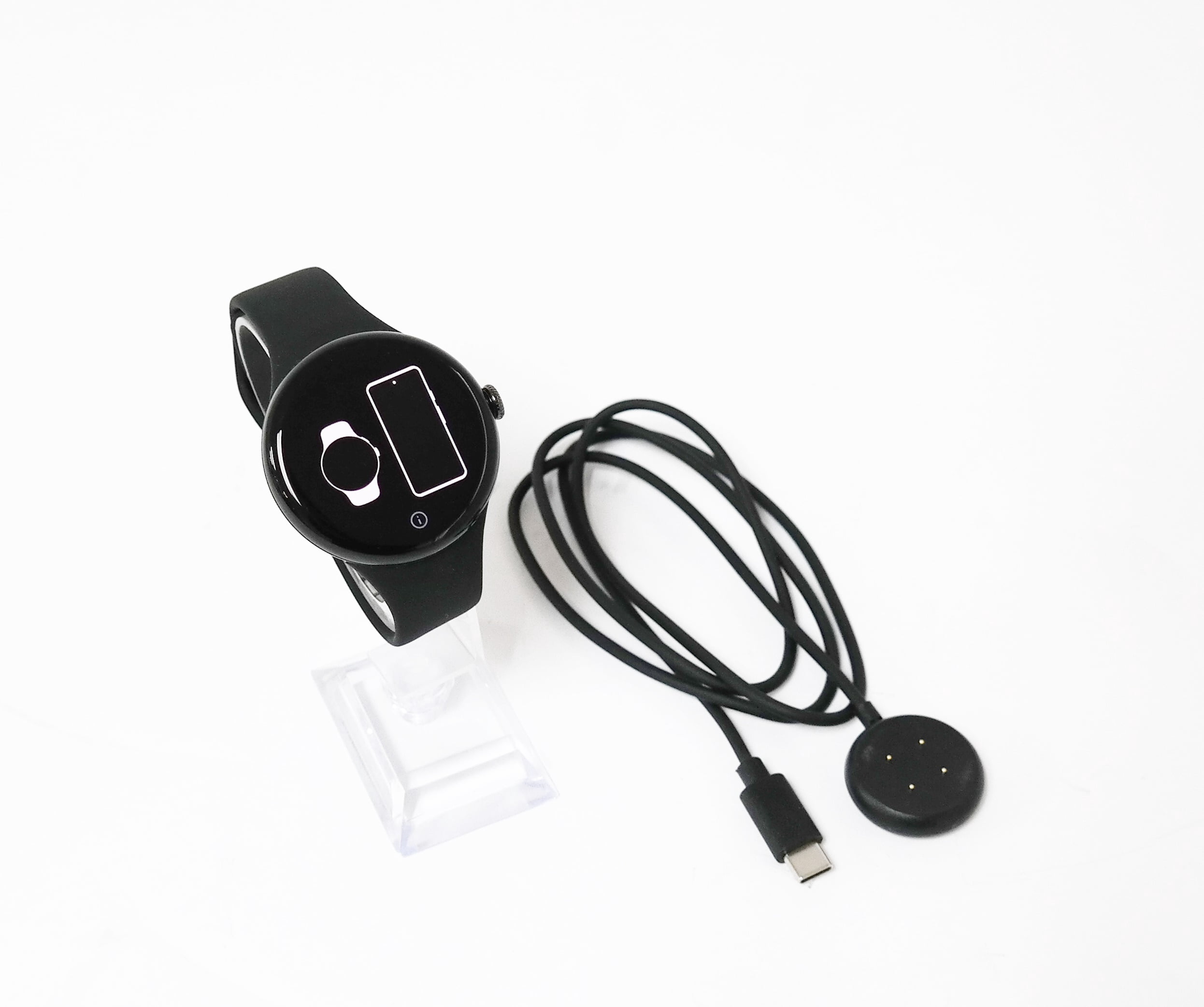Pre-Owned Google Pixel Watch 3 (41mm) Wear OS Smartwatch (WIFI) Black with Obsidian Active Band, 24 h Battery Life, 1 Count