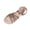 Rose Gold, variant on Women's Rhinestone Dressy Sandals Criss Cross Strappy Ankle Strap Flat Sandals Casual Open Toe Slip on Slides Pearl Button Flat Sandals