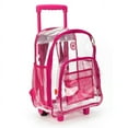 thumbnail image 5 of K-Cliffs Deluxe See-Through Clear 0.5mm PVC Rolling School Backpack, Hot Pink Trim, Unisex, Tween-Adult, 5 of 5