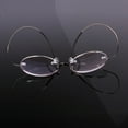 thumbnail image 5 of Agstum Memory Titanium Round Optical Eyeglasses Rimless Flexible Glasses Frame 46mm, 5 of 7