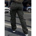 thumbnail image 6 of Women’s Black High‑Waisted Wide‑Leg Workwear Trousers – Multi‑Pocket, Street & Outdoor Climbing, Casual Summer Sports Pants, 6 of 6
