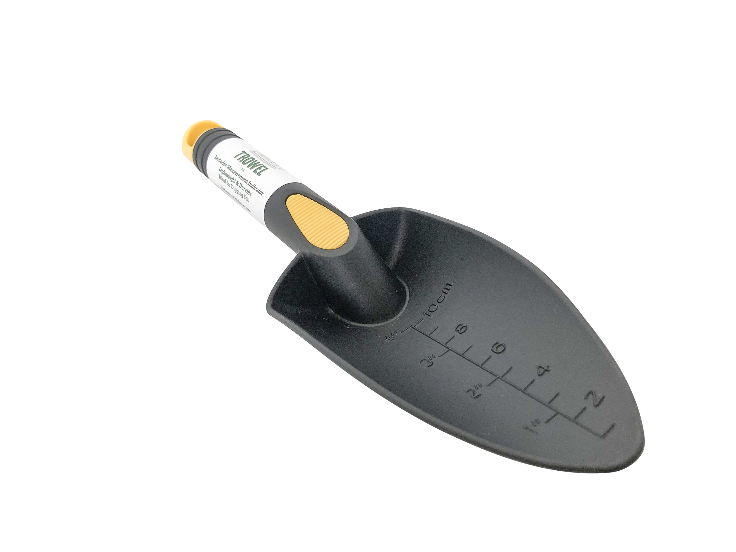 Expert Gardener Lightweight Plastic Gardening Trowel, Black and Yellow