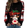 thumbnail image 1 of Sudaderas de Cuello Redondo de Navidad Para Mujer Blusa Cómoda de Manga Larga Con Estampado de Moda Odeerbi  ODB201790, 1 of 6