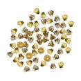 thumbnail image 5 of Milageto 6x100 Pieces Filigree Flower Cup Shape Bead Caps DIY Jewelry Making Gold 6 Pcs, 5 of 8