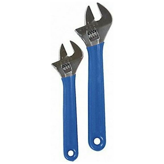 Westward 2-Piece Chrome Adjustable Wrench Set (4 in, 6 in) 1NYD4