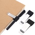 thumbnail image 1 of Uxcell 2Pcs Asas para bolígrafo para cuadernos, soporte de lápiz de cuero retro de latón, clip para bolígrafo para cuadernos, carpetas, oficina, viajeros, diarios, planificadores, negro/plata, 1 of 6