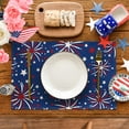 thumbnail image 7 of Sm:)e Firework 4th of July Placemats Set of 4,12 x 18 Inch, Durable and Easy Cleaning Perfect for Independence Day Celebration and Family Gathering,Blue, 7 of 7