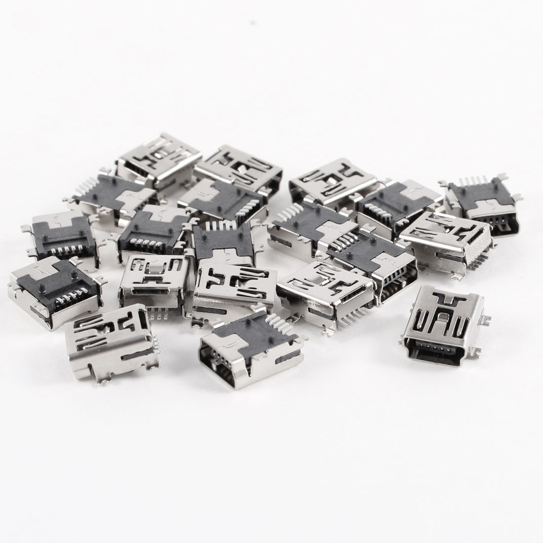 20 Pcs Mini USB Type B Female Port 5Pin 5P 180 Degree SMD SMT PCB Jack