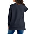 thumbnail image 5 of SHINE UP Sweatshirt for Women Long Sleeve Crewneck Tops Oversized Casual Pullover Shirts with Side Zipper, 5 of 8