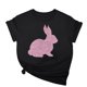 thumbnail image 1 of Tops de Cuello Alto para las Mujeres Amante Impreso Camiseta Cuello Redondo Manga Corta, Poliéster Spandex, 1 of 7