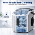 thumbnail image 6 of Snowyermine Countertop Ice Maker with Handle, 26 lbs/24H Portable Ice Machine, 2 Bullet Ice Sizes, 9 Cubes in 6 Minutes, Self-Cleaning for Home, Bar, RV and Camping, 6 of 10