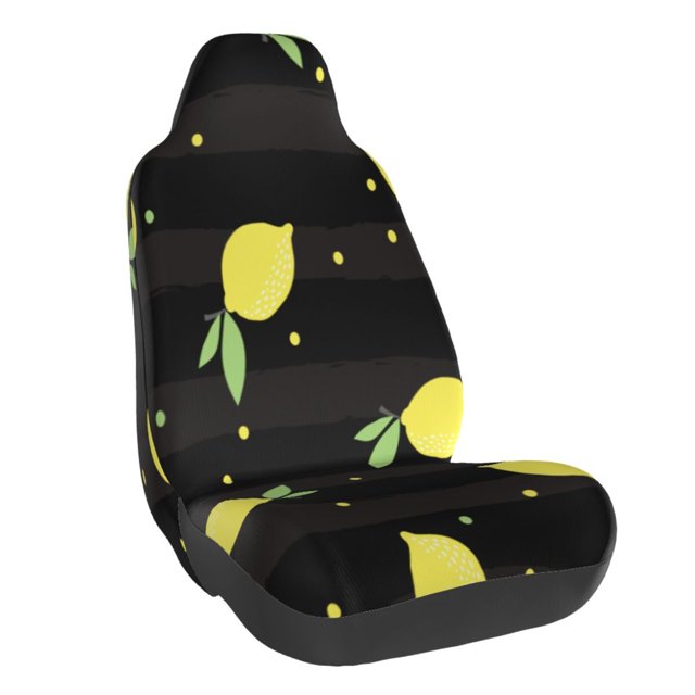 Balery Lemon Funda de Asiento para Auto con Diseño - Cubierta Frontal Suave y Transpirable con Protector Antideslizante- 1 Unidad