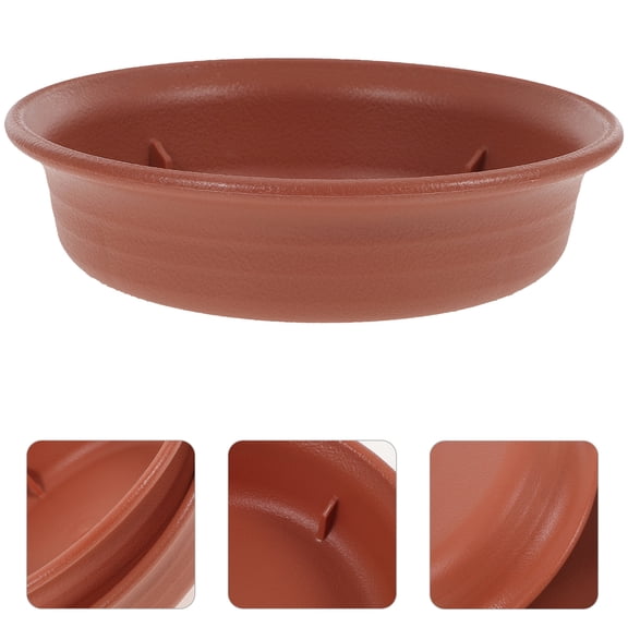 OATIPHO 2Pcs Red Plastic Plant Drip Tray for Indoor Pots Durable Wear Resistant Saucer for Home