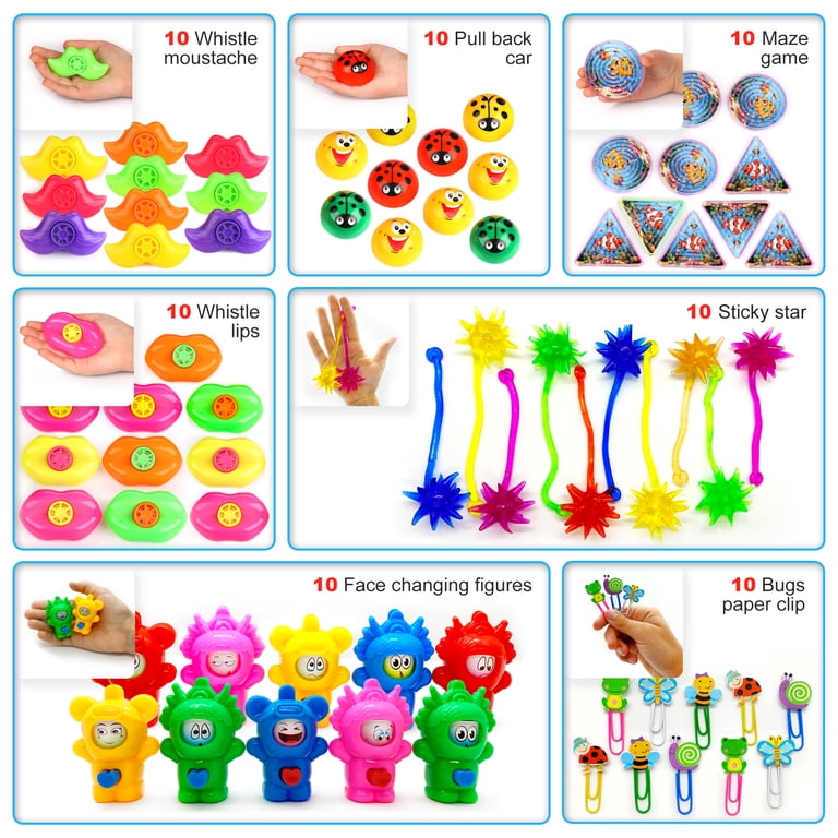 Assortiment 150 Petits Jouets Pour Fête - Cadeaux Anniversaire, Pinata, Récompenses école, Garçons Et Filles