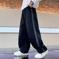 thumbnail image 2 of SJLDQY Boys Baggy Sweatpants Straight leg Athletic Pants for Boys Fall Loose Fit Sports Trousers with Pockets, 2 of 4