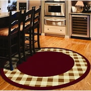 Orian 63'' Round Georgetown Rug, Rouge