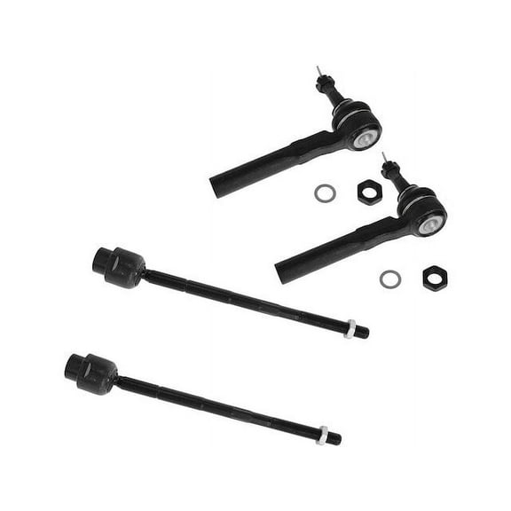 Front Tie Rod End Set 4 Piece - Compatible with 1999 - 2004 Oldsmobile Alero 2000 2001 2002 2003
