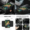 thumbnail image 7 of Yuyamidu Frog Car Seat Cover Full Set of 14 Palm Leaves Steering Wheel Cover Seat Belt Covers Car Center Control Cover Gabage Bag Rearview Mirror Cover Handbrake Cover Set Coasters, Green, 7 of 7