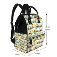 thumbnail image 2 of Fotbe Train With Animals Mochila Maternidad - Lona de Sarga Impermeable, Mochila de Pañales de Gran Capacidad con Múltiples Bolsillos y Correas Ajustables, 2 of 6