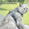 thumbnail image 5 of BN-LINK Cat Harness and Leash Set for Walking, Escape Proof Soft Adjustable Vest Harnesses with Reflective Strips for Cat and Puppy, Gray, M, 5 of 9