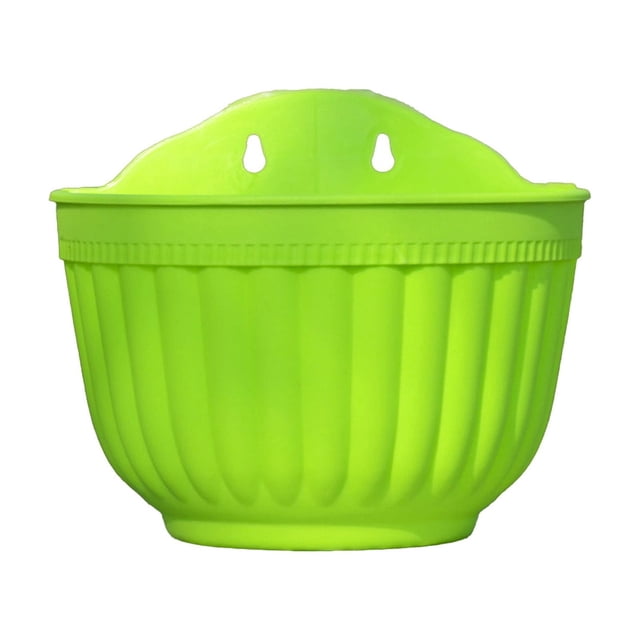 Macetas colgantes de plástico para pared con orificios de drenaje para uso interior y exterior, ideales para balcón, terraza o jardín. Tamaño: 8.26 x 6.69 x 4.72 pulgadas. Soporte pequeño para pared