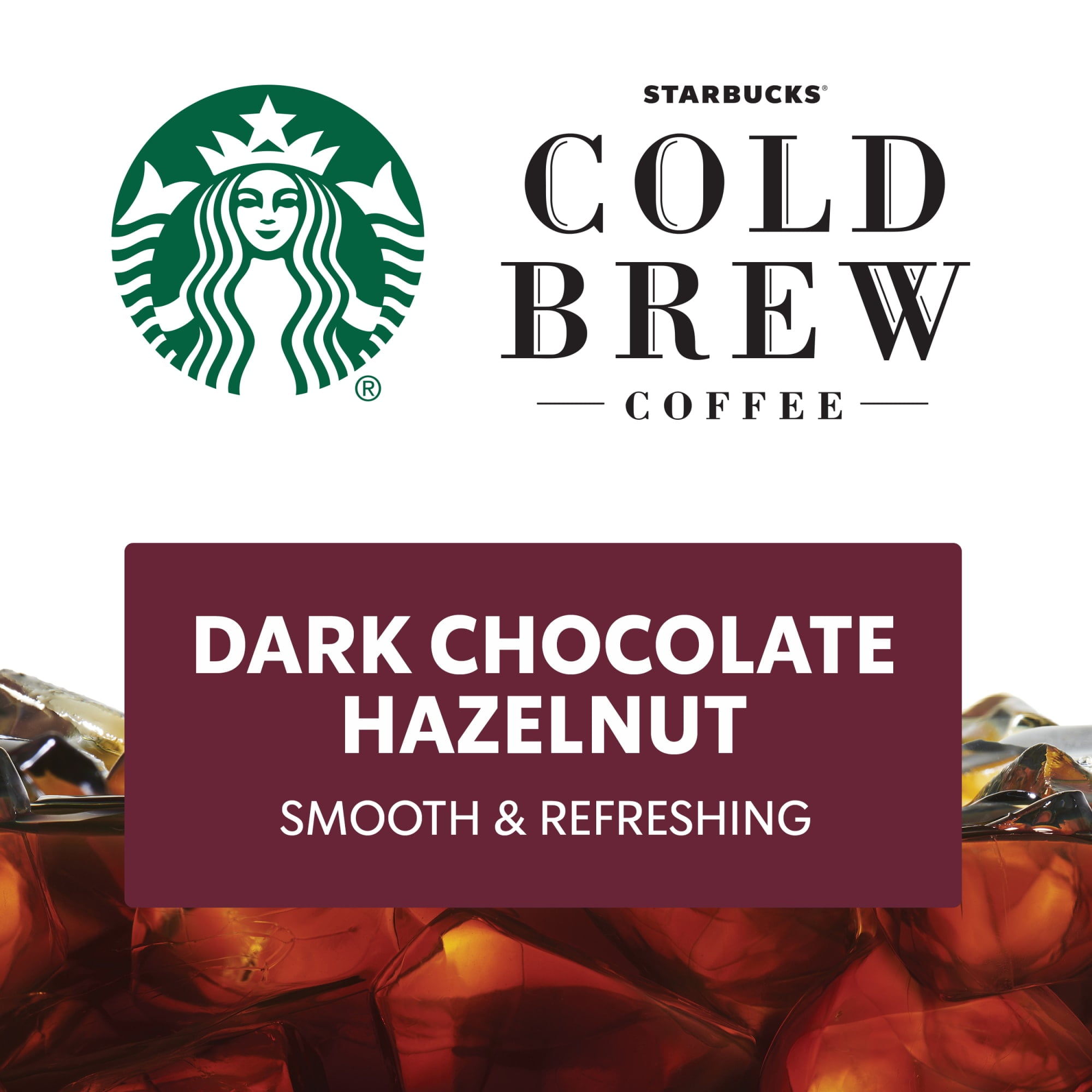 (2 pack) Starbucks  Dark Chocolate Hazelnut, Cold Brew Coffee Concentrate, Iced Coffee, 32 fl oz
