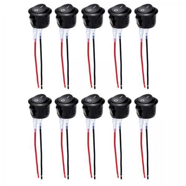 Interruptor Redondo de 12V SPST 2 Pines Zulema 10 Uds