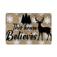 thumbnail image 5 of SDJMa Christmas Decor Welcome Mat for Front Door,Xmas Tree Snowflake Doormat with Thickened Non-Slip PVC Backing, 24x16in Coir Layered Welcome Door Mat for Christmas Farmhouse Home Decor, 5 of 8
