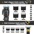 thumbnail image 2 of Kit de cortadora de cabello inalámbrica HIENA PRO con 8 peines guía, 2 of 9