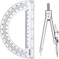 thumbnail image 6 of CCOCC Student Protractor,180 Degree,Clear Classic Compass Set,1 Pcs, 6 of 7