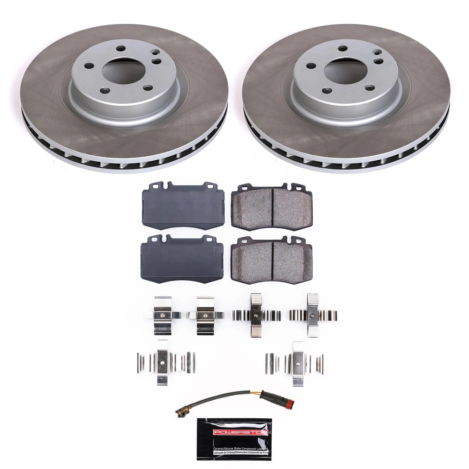 PowerStop Front Semi-Coated Rotor and Low-Dust Ceramic Brake Pad Kit SC6601