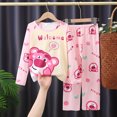 thumbnail image 3 of Sanrios Hellokittys Kuromi Cinnamoroll My Melody conjunto de pijamas para niños primavera otoño ropa de descanso para niñas traje de casa de manga larga para niños, 3 of 5