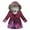 Purple, variant on Fengyings Girl's Winter Coat Jacket Hooded Kids Toddler Flower Print Outwear Warm Cotton Puffer Hooded Jacket