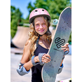 thumbnail image 2 of Justice Marble Pink Skateboarding, Scooter, Bike, Helmet with Impact Resistance for Ages 5+, 2 of 6