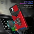 thumbnail image 5 of TECH CIRCLE for iPhone 16e Hybrid Rugged Case with Slide Camera Cover, Military Drop Protection Cover with Ring Stand & Card Holder, Shockproof Magnetic Drop Protective Cover,Red, 5 of 7