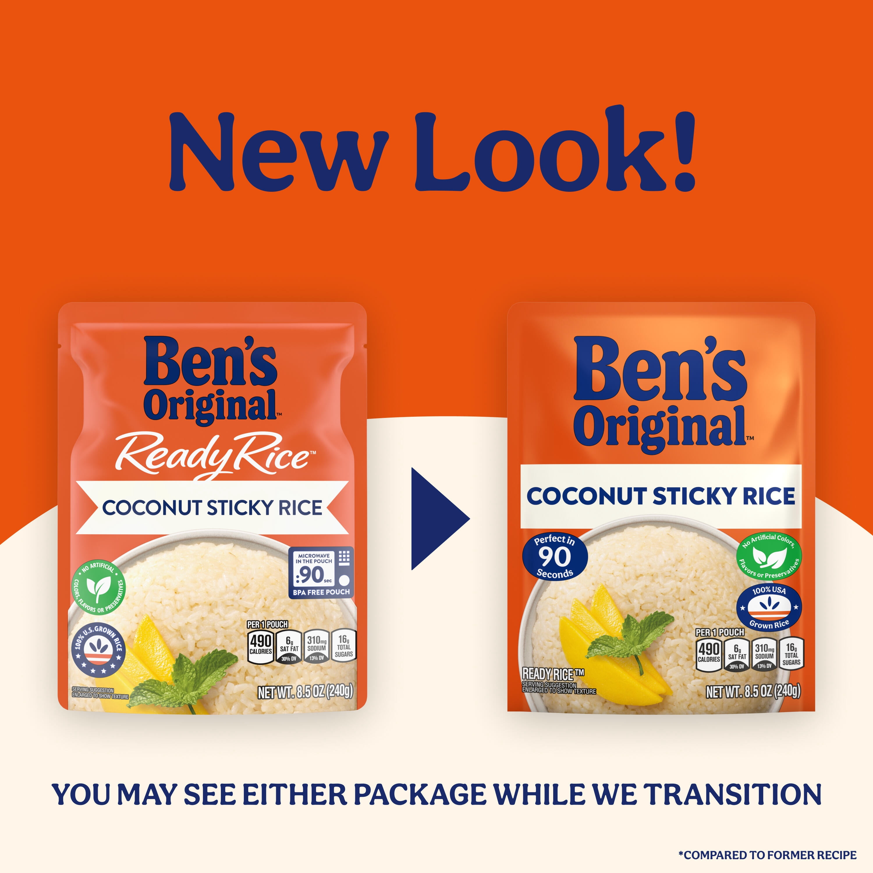 (2 pack) Ben's Original Coconut Sticky Rice Ready Rice
