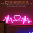 thumbnail image 3 of Electrocardiograma Latido Del Corazón Letrero De Neón Luz Compacta Artística Alimentada Por Usb Lámpara De Paisaje Decoración Luz De Pared Lámpara De Ambiente Para Dormitorio Lounge Bar matsuzay HA027577-02, 3 of 6