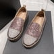 thumbnail image 4 of Amzcrzy Zapatos de mujer,Zapatos de mujer,Zapatillas de mujer, Zapatos de suela plana con diamantes de imitación para mujer, zapatos casuales de un solo pie. Sandalias Mujer Zapatillas De Casa, 4 of 9