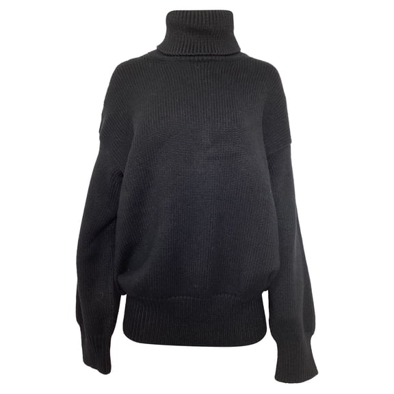 Pre-Owned The Row Turtleneck Sweater in Black Merino Wool