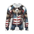 thumbnail image 2 of Lsque Patriotic Boxing Bear Art UPF 50+ Lightweight Sun Protection Men's Women's Long Sleeve Shirt, Hoodie Performance -Large, 2 of 9