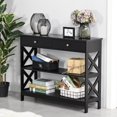 thumbnail image 2 of HOMCOM Console Table w/ Shelves Drawers for Living Room Entryway Bedroom, 2 of 10