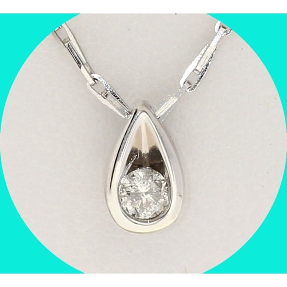 1.50cT Lab Created Diamond Solitaire Women Pendant Necklace .14K White Gold Plated 18” Chain